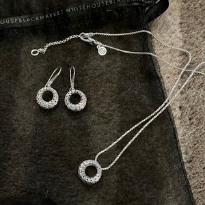 John Hardy classic chain circle necklace and earrings sterling silver